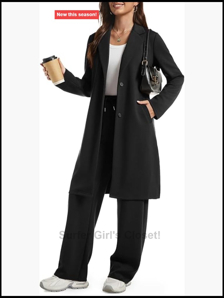 2 Piece Lounge Set Cardigan Wide Leg Pants Rayon Blend